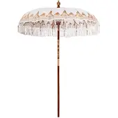 vidaXL Balinese Parasol Crème 190 x 190 x 260 cm Katoen