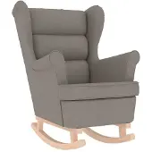 vidaXL Schommelstoel 74x90x102 cm stof taupe