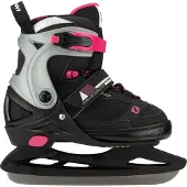 Nijdam IJshockeyschaatsen - Verstelbaar - Maat 33-37 - Zwart/Roze