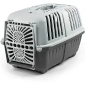 Lionto transportbox van kunststof, antraciet 36x55x36cm hond