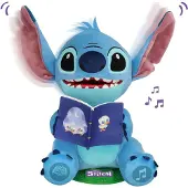 IMC Toys Disney Stitch Verhalenverteller - NL/EN/FR - Interactieve Knuffel met Licht, Geluid en Verhalen