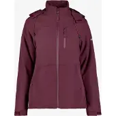 Mountain Peak gewatteerde dames softshell jas bordeaux maat M
