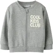 Name it Sweatvest 'NMMNEIL' grijs gemêleerd / zwart / wit