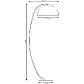 Emibig Vloerlamp Arcos, wit / opaal, Woon-/ Eetkamer, metaal, Modern, vloerlamp