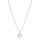 Zinzi 12mm zilveren coin hanger met parelrand voor gravure ZIH2650 (zonder collier)