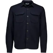 Born with Appetite overshirt effen donkerblauw normale fit