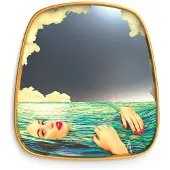 Seletti Gold Frame 59 cm Spiegel Sea Girl