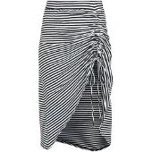 Banned Retro - Rockabilly Midirok - Beach Breeze Skirt - S tot 4XL - voor Vrouwen - zwart-wit - Maat XXL