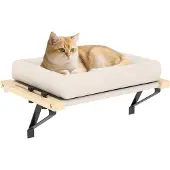 PawHut Kattenhuis Grenenhout, Polyester 50L x 36B x 24H cm Roomwit