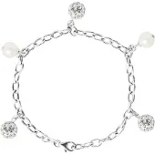 Diadema Breloque armband zwarte cultuurcultuur kralen en kristallen preciosa zilver 925