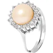 Diadema Pink Culture Pearl Ring 8-9 mm verstelbare zirkoniumoxiden 925