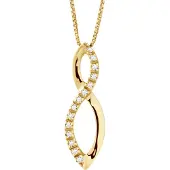 Diadema INFINITY Ketting Diamonds 0.080 Cts Yellow Gold