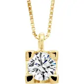 Diadema Ketting Diamond Solitaire 0,30 Cts Geel Goud 18 Karaat