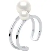 Diadema Ring DUO Beads Freshwater 5 en 8 mm White 925