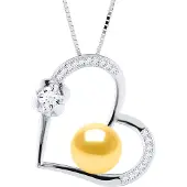 Diadema LIEFDE ketting zoetwaterparels 8-9mm Golden 925