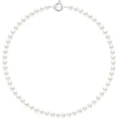 Diadema Ketting Freshwater Pearl Black Rang 6-7 mm Ring Marino 925