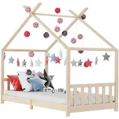 vidaXL Kinderbedframe massief grenenhout 90x200 cm