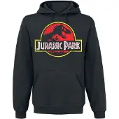 Jurassic Park Trui met capuchon - Distressed Logo - S tot 5XL - voor Mannen - zwart | Maat 4XL