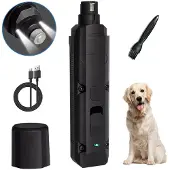 INF Stille elektrische klauwslijper voor honden Black