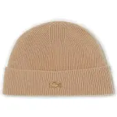 Lacoste Knitted Wool/Cashmere Beanie - Beige