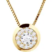 Diadema Collar Diamonds 0,15 Cts Serti Illusion Yellow Gold 18k