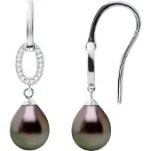 Diadema Dangle Oorbellen Sieraden Tahitian Pearl 8-9 mm Pears 925