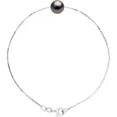 Diadema Chain Armband met Pearl Tahiti Round 9-10 mm 925