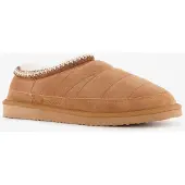 Hush puppies leren heren pantoffels gevoerd cognac maat 43