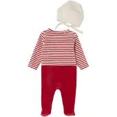 Envie de Fraise Kerstpyjama en muts baby in fluweel / velours