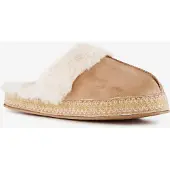 Thu!s gevoerde dames instap pantoffels beige maat 41