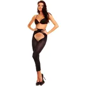 Glamory Panty's 'Breeze 60 Ouvert Microfaser Fußlose Strumpfhose' zwart