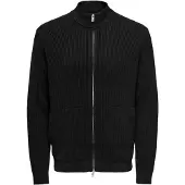 Only & Sons Gebreid vest 'LAW' zwart