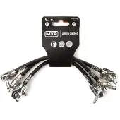Mxr - Patchkabel 15cm - 3-Pack - Haaks naar Haaks - OFC Geleiders - Laag Profiel Stekkers - Zwart - Pedalboard