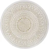 Home Collection Vloerkleed Porto dubbelzijdig | kunstvezel geel 140x140 cm vloerkleden | NADUVI