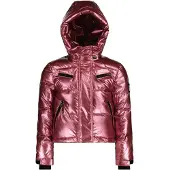 Super Rebel Spicy Metallic Hooded Ski Jacket Meiden