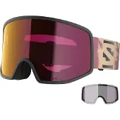 Salomon Skibril Unisex Sentry Pro Sigma Black / Poppy Red / Clear Pink (+ Extra Lens)