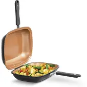 Sans marque Omkeerbare Grillpan - Dubbelzijdig Koken, Bakken & Grillen