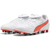 Puma King Liga Gras / Kunstgras Voetbalschoenen (MG) Wit Oranje Zwart