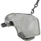 Trixie softtuig kat met riem grijs - 24-42x120 cm