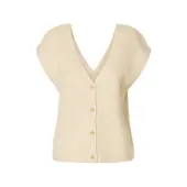 Selected Gebreide bodywarmer 'SLFGabella' sand