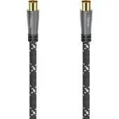 Hama Antennekabel Coax-stekker - Coax-koppeling Metaal Verguld 1,5 M 120 DB