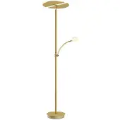LUCANDE Vloerlampe , Anniki, dimbare, Goud / Messing, Woonkamer, Metaal, Modern