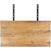 Ebuy24 Set van 2 verlengstukken golfrand Toulon XL | hout naturel 50x100x4 cm tafelbladen en -poten | NADUVI