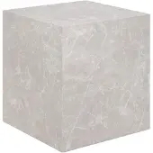 House Nordic - Sidetable Beige Marmer - Vierkant - 40x40x45cm - Prague