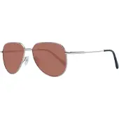 Serengeti Aviator Zonnebril Rozen Gouden Metalen Frame
