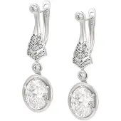 Faina Oorbellen zilver / transparant
