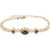 Faina Armband rose-goud / zwart / transparant