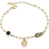 Gaya Armband goud / zwart