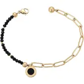Faina Armband goud / zwart