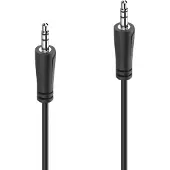 Hama 00205262 Jackplug Audio Aansluitkabel [1x Jackplug male 3,5 mm - 1x Jackplug male 3,5 mm] 1.5 m Zwart